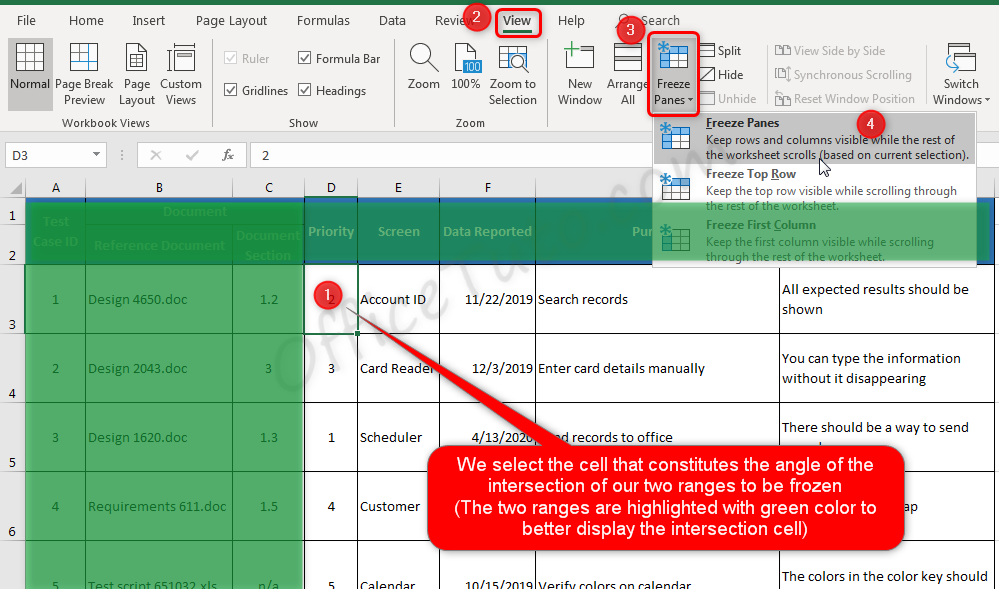 How To Freeze Rows And Column In Excel 2016 Riset