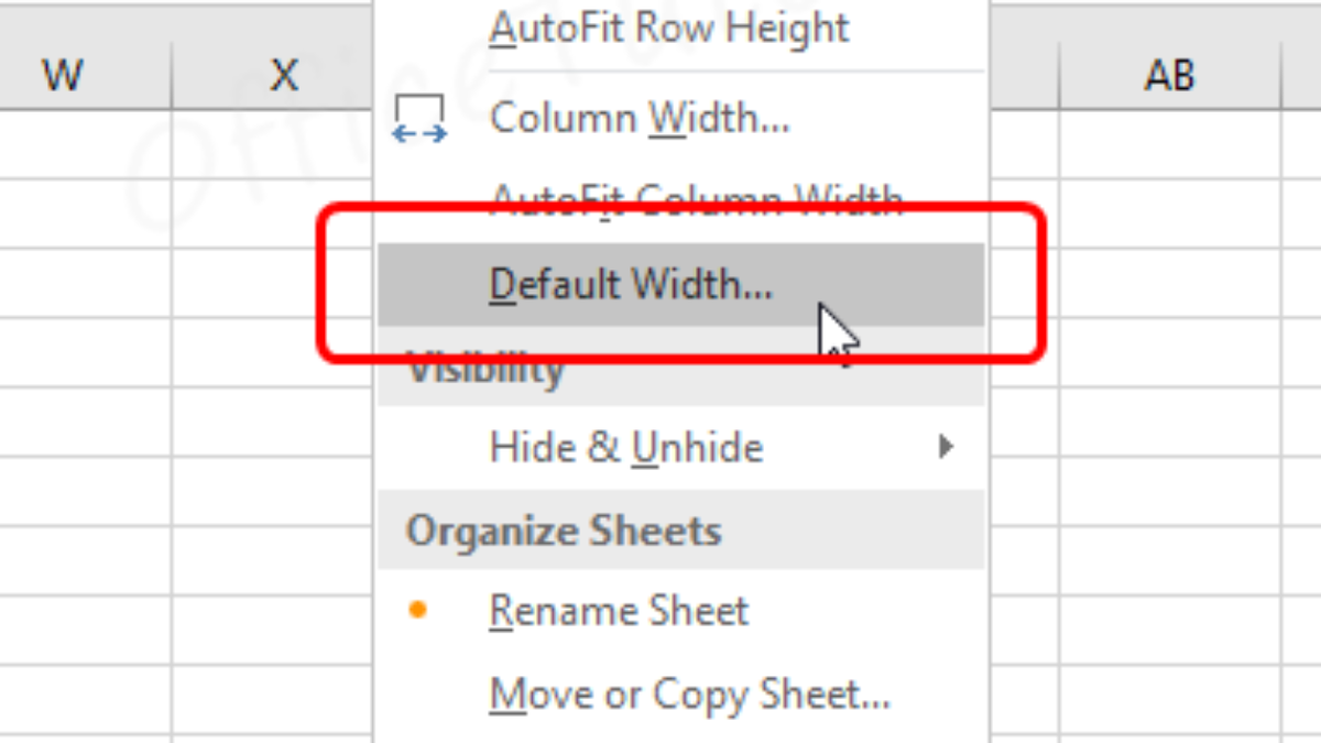 How To Set a New Default Column Width and Row Height in Excel